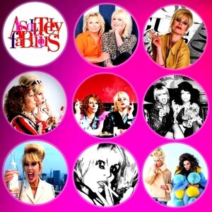 Absolutely Fabulous TV Series Button Pins Set LGBTQ Gifts